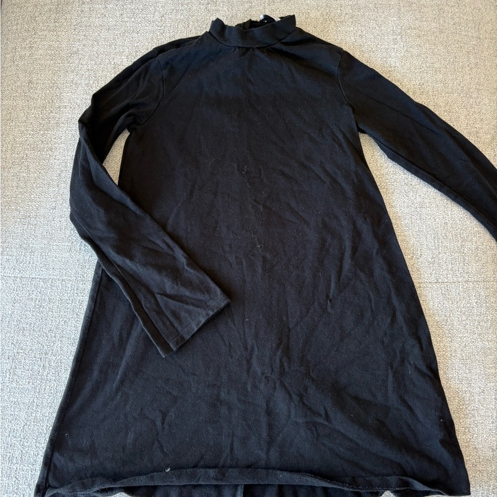 Zara Charcoal Long Sleeve Turtleneck Dress